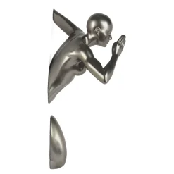 Statues & Sculptures Figurative|Wall Art-Infinity Woman 50cm Anthracite Resin Wall Sculpture