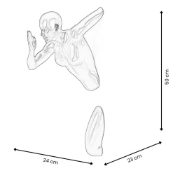 Statues & Sculptures Figurative|Wall Art-Infinity Woman 50cm Anthracite Resin Wall Sculpture