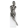 Statues & Sculptures Figurative|Floor Standing-Introspective 74cm Anthracite Resin Indoor Sculpture
