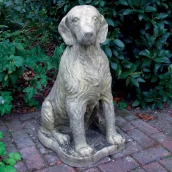 Statues & Sculptures Dogs-Irish Setter Stone Garden Statue