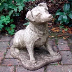 Statues & Sculptures Dogs-Jack Russell Terrier Stone Garden Ornament