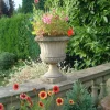 Statues & Sculptures Large|Round-Kensington Urn Stone Garden Planter