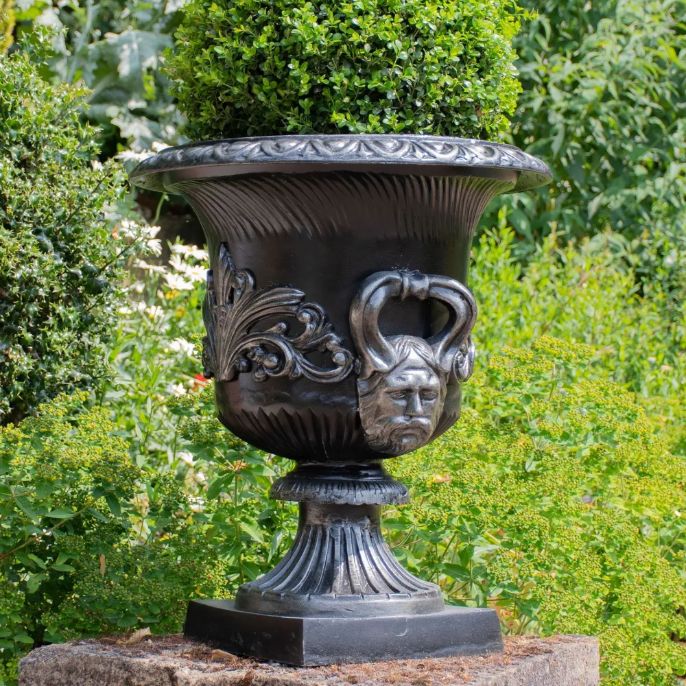 Statues & Sculptures Round-Knightsbridge Urn Bronze Metal Garden Planter