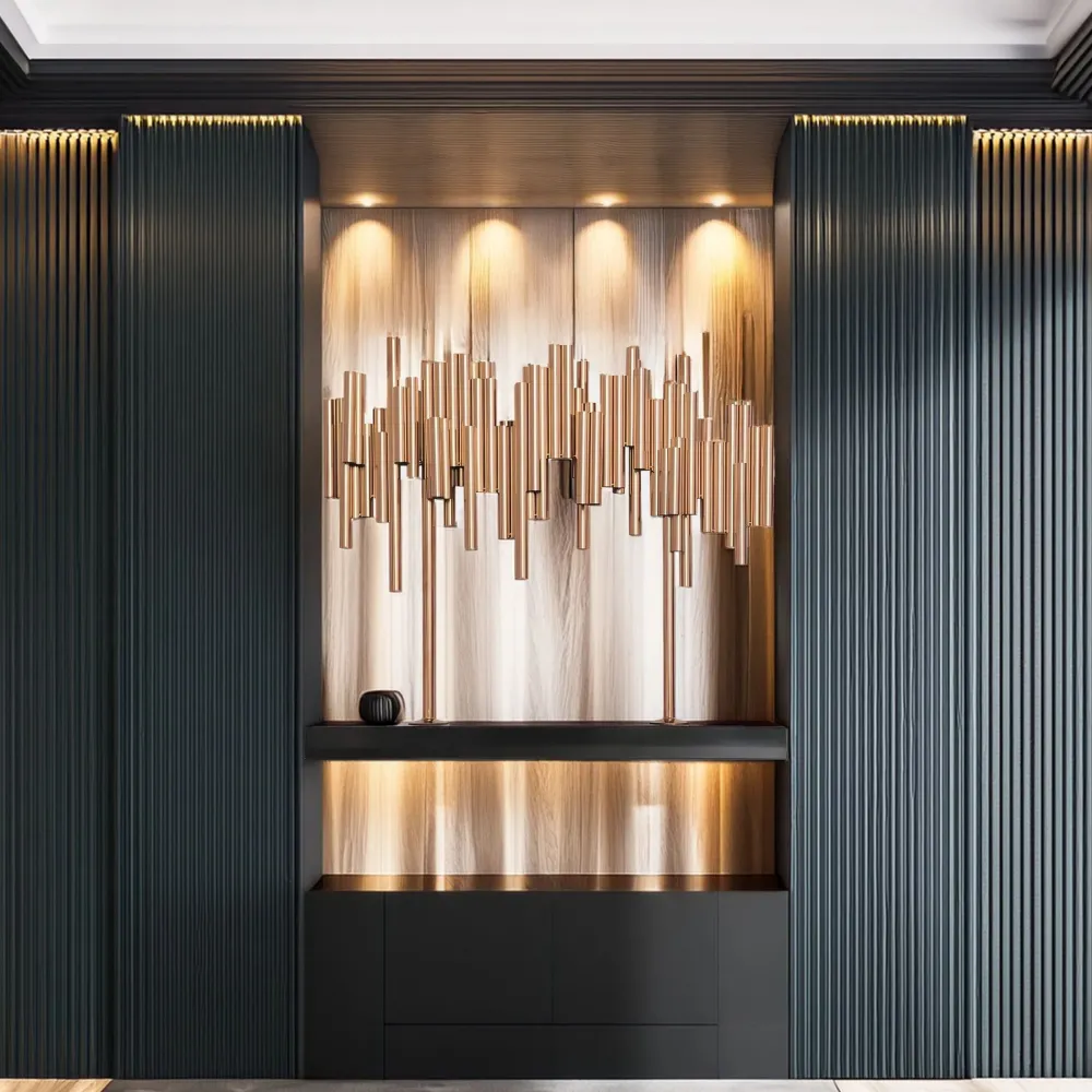 Statues & Sculptures Table Top|Floor Standing-Light Symphony 82cm Copper Metal Indoor Sculpture