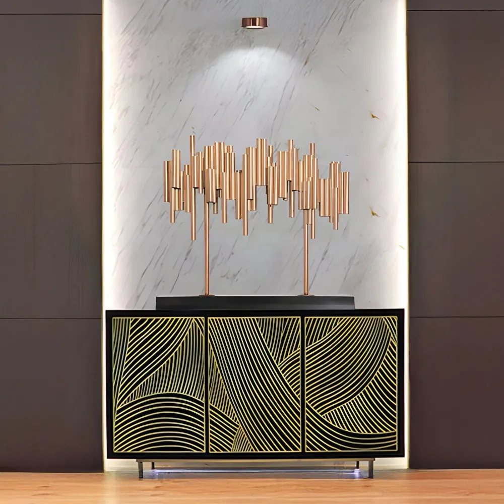 Statues & Sculptures Table Top|Floor Standing-Light Symphony 82cm Copper Metal Indoor Sculpture