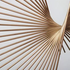 Statues & Sculptures Table Top|Abstract-Linear Motion 64cm Gold Metal Indoor Sculpture