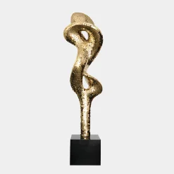 Statues & Sculptures Giant|Floor Standing-Liquid Fusion 238cm Gold Metal Garden Sculpture