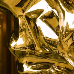 Statues & Sculptures Floor Standing|Abstract-Liquid Mirage 155cm Gold Metal Garden Sculpture