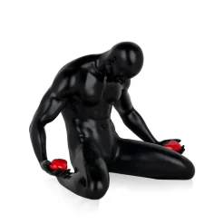 Statues & Sculptures Figurative|Table Top-Lost Affection 32cm Black Resin Indoor Sculpture