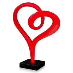 Statues & Sculptures Floor Standing|Abstract-Love Flux 73cm Red Resin Indoor Sculpture