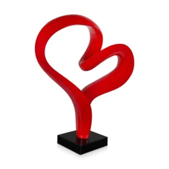 Statues & Sculptures Table Top|Contemporary-Love Flux 46cm Red Resin Indoor Sculpture