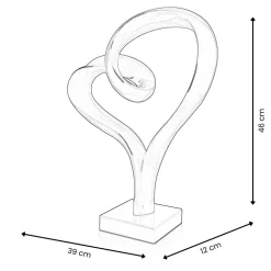 Statues & Sculptures Table Top|Contemporary-Love Flux 46cm Red Resin Indoor Sculpture