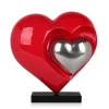 Statues & Sculptures Table Top|Contemporary-Love Reflection 45cm Red Resin Indoor Sculpture