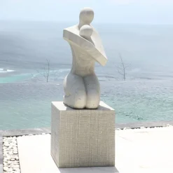Statues & Sculptures Contemporary-Loved One Contemporary Stone Garden Sculpture