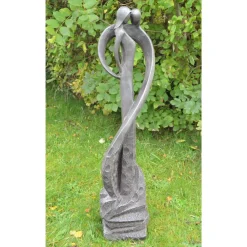 Statues & Sculptures Modern-Loving Kiss Modern Poly Resin Garden Statue