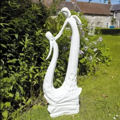 Statues & Sculptures Modern-Loving Mother Modern Poly Resin Garden Statue