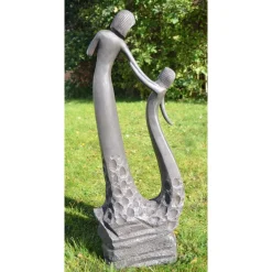 Statues & Sculptures Modern-Loving Mother Modern Poly Resin Garden Statue