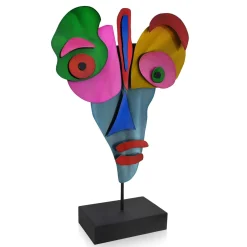 Statues & Sculptures Table Top|Abstract-Lucid Visage 59cm Abstract Metal Indoor Sculpture
