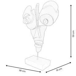 Statues & Sculptures Table Top|Abstract-Lucid Visage 59cm Abstract Metal Indoor Sculpture