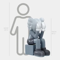 Statues & Sculptures Figurative|Floor Standing-Lucify Hide 130cm Grey Resin Indoor Sculpture