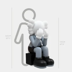 Statues & Sculptures Figurative|Floor Standing-Lucify Hide 135cm Grey Resin Indoor Sculpture