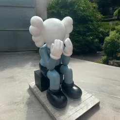 Statues & Sculptures Figurative|Floor Standing-Lucify Hide 135cm Grey Resin Indoor Sculpture