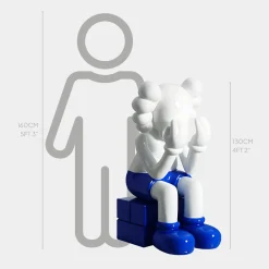 Statues & Sculptures Figurative|Floor Standing-Lucify Hide 130cm White Resin Indoor Sculpture