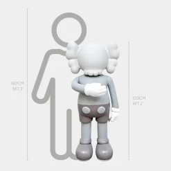 Statues & Sculptures Figurative|Floor Standing-Lucify Motion 130cm Grey Resin Indoor Sculpture v1