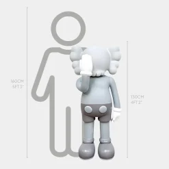 Statues & Sculptures Figurative|Floor Standing-Lucify Motion 130cm Grey Resin Indoor Sculpture v5