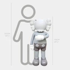 Statues & Sculptures Figurative|Floor Standing-Lucify Motion 130cm Grey Resin Indoor Sculpture v2