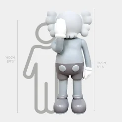 Statues & Sculptures Giant|Figurative-Lucify Motion 170cm Grey Resin Indoor Sculpture v5