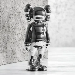 Statues & Sculptures Figurative|Floor Standing-Lucify Seek 135cm Chrome Resin Indoor Sculpture