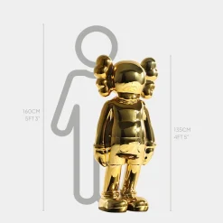 Statues & Sculptures Figurative|Floor Standing-Lucify Seek 135cm Gold Resin Indoor Sculpture
