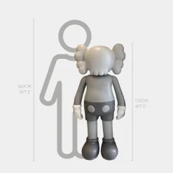 Statues & Sculptures Figurative|Floor Standing-Lucify Seek 135cm Grey Resin Indoor Sculpture