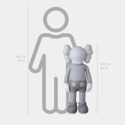 Statues & Sculptures Figurative|Floor Standing-Lucify Seek 100cm Grey Resin Indoor Sculpture