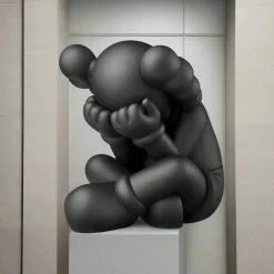 Statues & Sculptures Figurative|Floor Standing-Lucify Solace 92cm Black Resin Indoor Sculpture