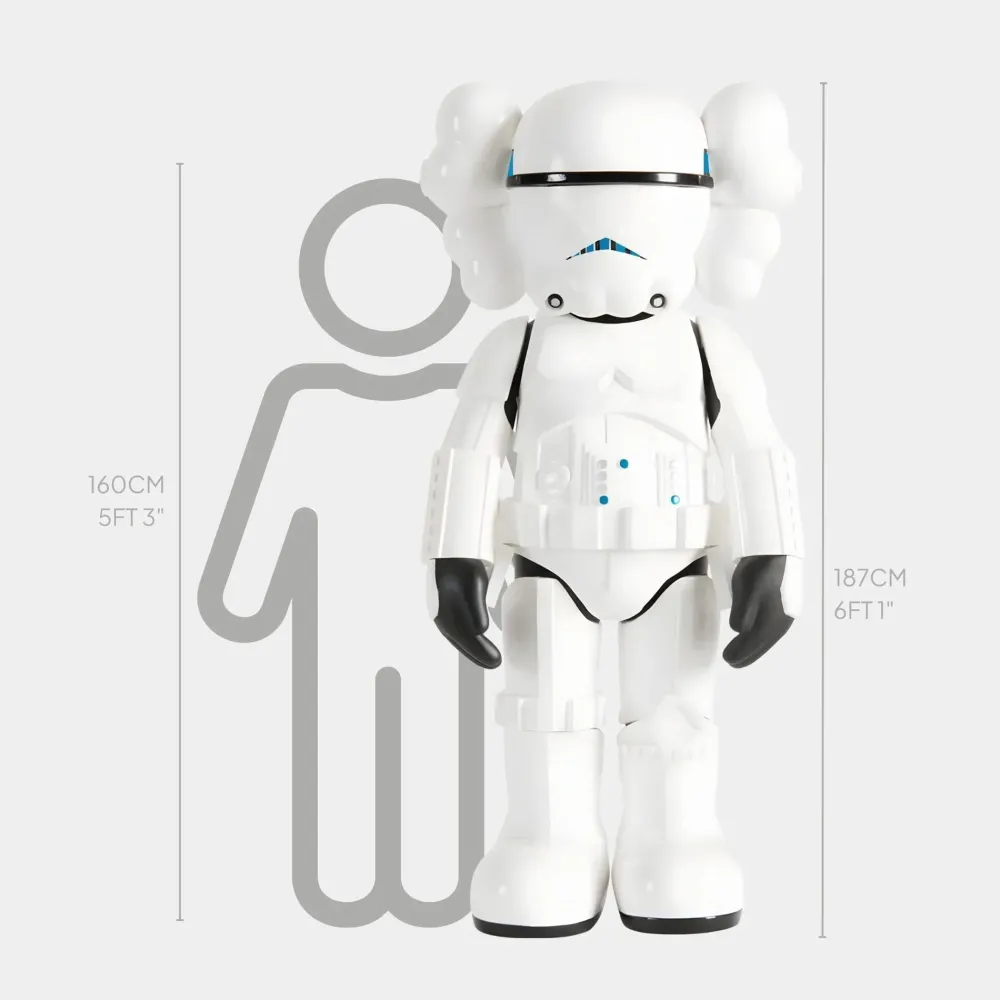 Statues & Sculptures Giant|Figurative-Lucify Trooper 187cm Black Resin Indoor Sculpture