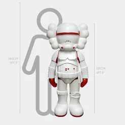 Statues & Sculptures Figurative|Floor Standing-Lucify Trooper 135cm Red Resin Indoor Sculpture