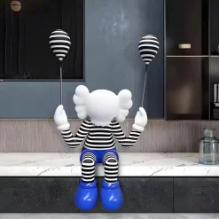 Statues & Sculptures Figurative|Floor Standing-Lucify Up 70cm Blue Resin Indoor Sculpture