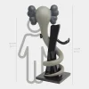 Statues & Sculptures Giant|Floor Standing-Lucify Viper 176cm Grey Resin Indoor Sculpture