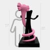 Statues & Sculptures Giant|Floor Standing-Lucify Viper 176cm Pink Resin Indoor Sculpture