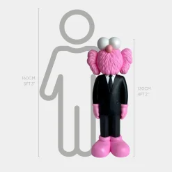 Statues & Sculptures Figurative|Floor Standing-Lucify Vogue 130cm Black Resin Indoor Sculpture