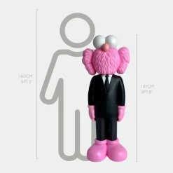 Statues & Sculptures Figurative|Floor Standing-Lucify Vogue 147cm Black Resin Indoor Sculpture