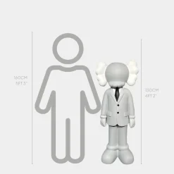 Statues & Sculptures Figurative|Floor Standing-Lucify Vogue 130cm Grey Resin Indoor Sculpture v1