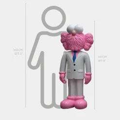 Statues & Sculptures Figurative|Floor Standing-Lucify Vogue 147cm Grey Resin Indoor Sculpture