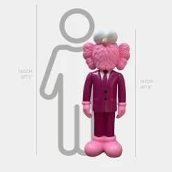 Statues & Sculptures Figurative|Floor Standing-Lucify Vogue 147cm Magenta Resin Indoor Sculpture