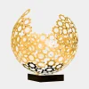Statues & Sculptures Table Top|Abstract-Lunar Sphere 44cm Gold Metal Indoor Sculpture