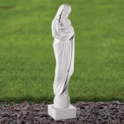 Statues & Sculptures Virgin Mary-Madonna & Child 45cm Marble Resin Garden Statue