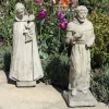 Statues & Sculptures Virgin Mary-Madonna and Friar Monk Stone Garden Statues