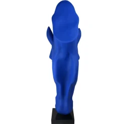 Statues & Sculptures Floor Standing|Animals-Majestic Horse Head 151cm Blu Blue Resin Sculpture